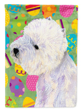 Load image into Gallery viewer, Westie Easter Eggtravaganza Flag Canvas House Size