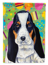 Load image into Gallery viewer, Basset Hound Easter Eggtravaganza Flag Canvas House Size