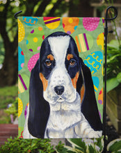 Load image into Gallery viewer, Basset Hound Easter Eggtravaganza Garden Flag - Outdoor Decorative Yard Flag