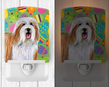Load image into Gallery viewer, Bearded Collie Easter Eggtravaganza Ceramic Night Light LH9420CNL