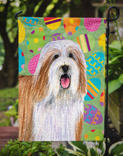 Load image into Gallery viewer, Bearded Collie Easter Eggtravaganza Garden Flag - Outdoor Decorative Yard Flag