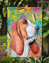 Load image into Gallery viewer, Basset Hound Easter Eggtravaganza Garden Flag - Outdoor Decorative Yard Flag
