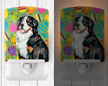 Load image into Gallery viewer, Bernese Mountain Dog Easter Eggtravaganza Ceramic Night Light LH9424CNL