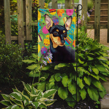 Load image into Gallery viewer, Min Pin Easter Eggtravaganza Garden Flag - Outdoor Decorative Yard Flag
