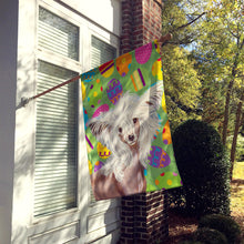 Load image into Gallery viewer, Chinese Crested Easter Eggtravaganza Flag Canvas House Size