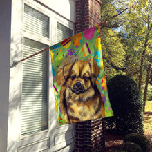 Load image into Gallery viewer, Tibetan Spaniel Easter Eggtravaganza Flag Canvas House Size