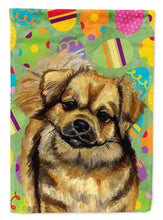Load image into Gallery viewer, Tibetan Spaniel Easter Eggtravaganza Garden Flag - Outdoor Decorative Yard Flag