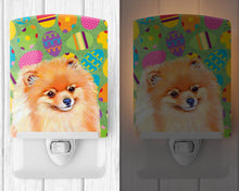 Load image into Gallery viewer, Pomeranian Easter Eggtravaganza Ceramic Night Light LH9440CNL