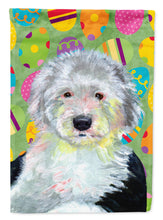 Load image into Gallery viewer, Old English Sheepdog Easter Eggtravaganza Flag Canvas House Size
