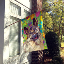 Load image into Gallery viewer, Norwegian Elkhound Easter Eggtravaganza Flag Canvas House Size