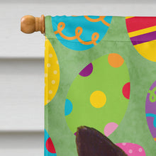 Load image into Gallery viewer, Norwegian Elkhound Easter Eggtravaganza Flag Canvas House Size