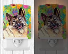 Load image into Gallery viewer, Norwegian Elkhound Easter Eggtravaganza Ceramic Night Light LH9443CNL