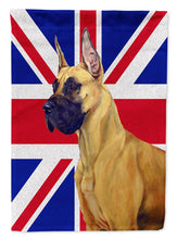 Load image into Gallery viewer, Great Dane with English Union Jack British Flag Garden Flag - Outdoor Decorative Yard Flag