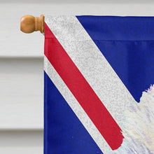 Load image into Gallery viewer, Westie with English Union Jack British Flag Flag Canvas House Size LH9467CHF