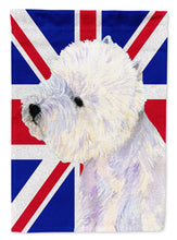 Load image into Gallery viewer, Westie with English Union Jack British Flag Garden Flag - Outdoor Decorative Yard Flag LH9467GF