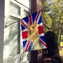 Load image into Gallery viewer, Silky Terrier with English Union Jack British Flag Flag Canvas House Size LH9468CHF