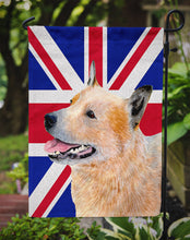 Load image into Gallery viewer, Australian Cattle Dog with English Union Jack British Flag Garden Flag - Outdoor Decorative Yard Flag