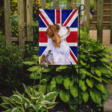 Load image into Gallery viewer, Australian Shepherd with English Union Jack British Flag Garden Flag - Outdoor Decorative Yard Flag