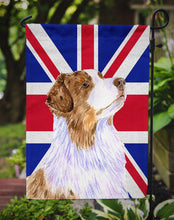 Load image into Gallery viewer, Australian Shepherd with English Union Jack British Flag Garden Flag - Outdoor Decorative Yard Flag