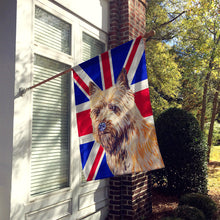 Load image into Gallery viewer, Cairn Terrier with English Union Jack British Flag Flag Canvas House Size LH9472CHF