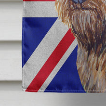 Load image into Gallery viewer, Cairn Terrier with English Union Jack British Flag Flag Canvas House Size LH9472CHF