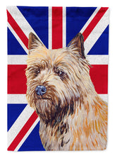 Load image into Gallery viewer, Cairn Terrier with English Union Jack British Flag Flag Canvas House Size LH9472CHF