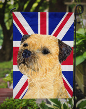 Load image into Gallery viewer, Border Terrier with English Union Jack British Flag Garden Flag - Outdoor Decorative Yard Flag