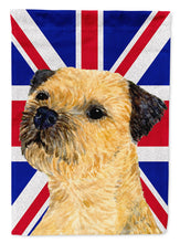 Load image into Gallery viewer, Border Terrier with English Union Jack British Flag Garden Flag - Outdoor Decorative Yard Flag