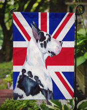 Load image into Gallery viewer, Great Dane with English Union Jack British Flag Garden Flag - Outdoor Decorative Yard Flag