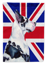 Load image into Gallery viewer, Great Dane with English Union Jack British Flag Garden Flag - Outdoor Decorative Yard Flag