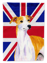 Load image into Gallery viewer, Whippet with English Union Jack British Flag Flag Canvas House Size LH9480CHF