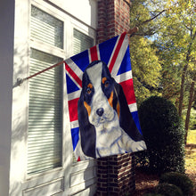 Load image into Gallery viewer, Basset Hound with English Union Jack British Flag Flag Canvas House Size LH9481CHF