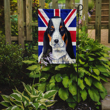 Load image into Gallery viewer, Basset Hound with English Union Jack British Flag Garden Flag - Outdoor Decorative Yard Flag