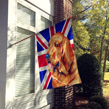 Load image into Gallery viewer, Bloodhound with English Union Jack British Flag Flag Canvas House Size LH9483CHF