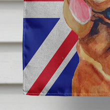 Load image into Gallery viewer, Bloodhound with English Union Jack British Flag Flag Canvas House Size LH9483CHF