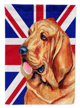 Load image into Gallery viewer, Bloodhound with English Union Jack British Flag Flag Canvas House Size LH9483CHF