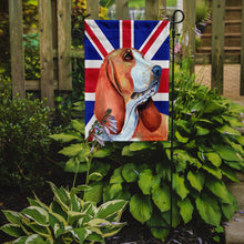Load image into Gallery viewer, Basset Hound with English Union Jack British Flag Garden Flag - Outdoor Decorative Yard Flag