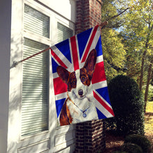 Load image into Gallery viewer, Corgi with English Union Jack British Flag Flag Canvas House Size LH9485CHF