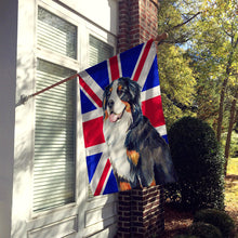 Load image into Gallery viewer, Bernese Mountain Dog with English Union Jack British Flag Flag Canvas House Size LH9486CHF