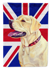 Load image into Gallery viewer, Labrador with English Union Jack British Flag Flag Canvas House Size LH9490CHF