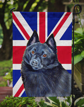 Load image into Gallery viewer, Schipperke with English Union Jack British Flag Garden Flag - Outdoor Decorative Yard Flag LH9491GF
