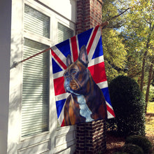 Load image into Gallery viewer, French Bulldog with English Union Jack British Flag Flag Canvas House Size LH9492CHF
