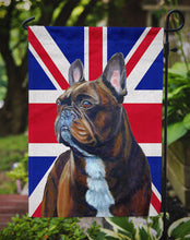 Load image into Gallery viewer, French Bulldog with English Union Jack British Flag Garden Flag - Outdoor Decorative Yard Flag