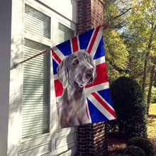 Load image into Gallery viewer, Weimaraner with English Union Jack British Flag Flag Canvas House Size LH9493CHF