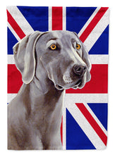 Load image into Gallery viewer, Weimaraner with English Union Jack British Flag Flag Canvas House Size LH9493CHF