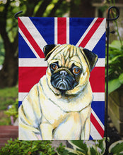 Load image into Gallery viewer, Pug with English Union Jack British Flag Garden Flag - Outdoor Decorative Yard Flag