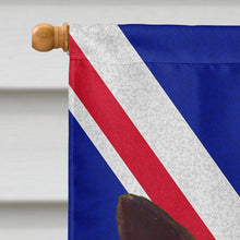 Load image into Gallery viewer, Norwegian Elkhound with English Union Jack British Flag Flag Canvas House Size LH9495CHF