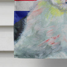 Load image into Gallery viewer, Old English Sheepdog with English Union Jack British Flag Flag Canvas House Size LH9497CHF