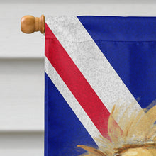 Load image into Gallery viewer, Tibetan Spaniel with English Union Jack British Flag Flag Canvas House Size LH9499CHF