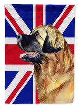 Load image into Gallery viewer, Leonberger with English Union Jack British Flag Garden Flag - Outdoor Decorative Yard Flag